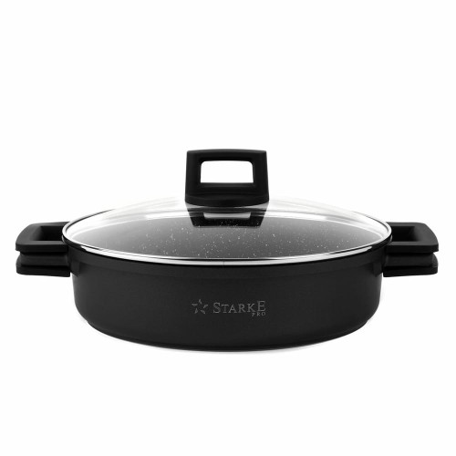 Patelnia na indukcję z małymi uchwytami i pokrywą 28 cm