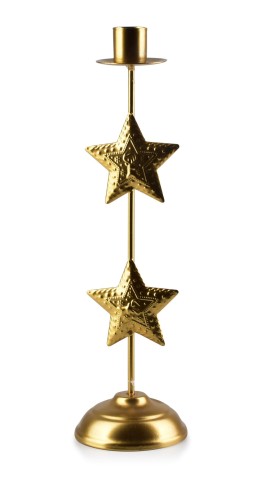 Złoty świecznik dekoracyjny Santa Lila Gwiazda