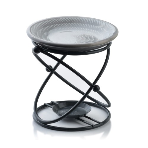 Ceramiczny kominek na olejek zapachowy szary