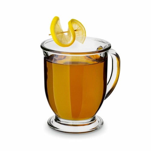 Szklany kubek do kawy z dużym uchem 450 ml