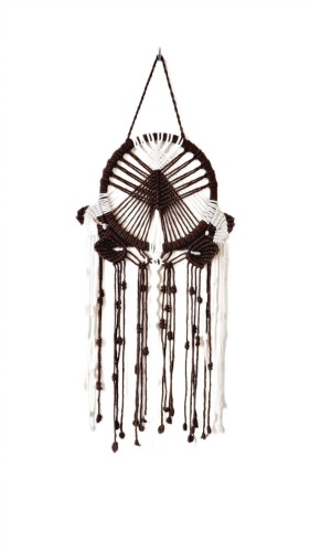 Makrama brązowo-biała w stylu Rustic