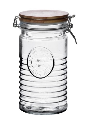 Szklany słoik z pokrywką na klips 1,05 L Basic Kitchen