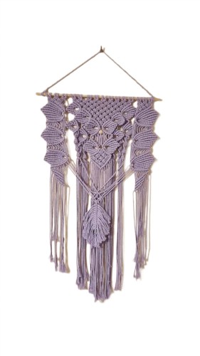 Makrama bawełniana Jasny Fiolet w stylu Rustic