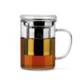 Szklany kubek z zaparzaczem i pokrywką Cortese 350 ml 11325