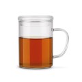 Szklany kubek z zaparzaczem i pokrywką Cortese 350 ml 11329