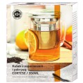 Szklany kubek z zaparzaczem i pokrywką Cortese 350 ml 11333