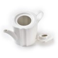 Biały dzbanek porcelanowy do herbaty i kawy 550 ml 11428
