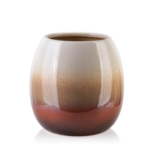 Porcelanowy wazon na kwiaty Yanda Brown