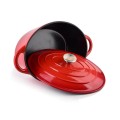 Żeliwna gęsiarka emaliowana Czerwona do pieczenia 4,7 L 11895