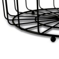 Metalowy koszyk na owoce 2 poziomowy Czarny 38 cm 12067