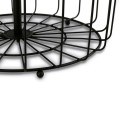 Metalowy koszyk na owoce 2 poziomowy Czarny 38 cm 12068
