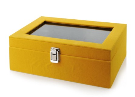 Szkatułka na biżuterię Carmen musztardowa