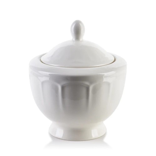 Biała porcelanowa cukiernica Hella