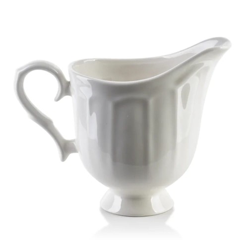 Biały porcelanowy mlecznik Hella