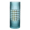 Wazon dekoracyjny szklany Serenite 30 cm Gold Blue 13300
