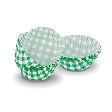 Papilotki papierowe do muffinek babeczek zielone ozdobny motyw