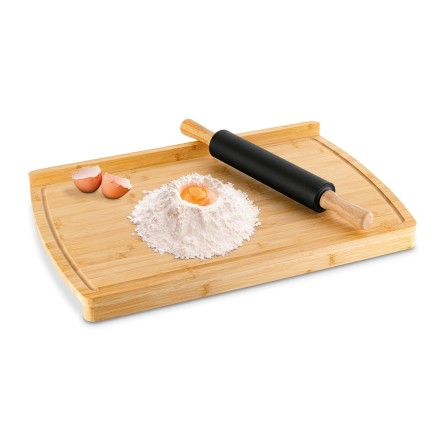 Stolnica bambusowa drewniana dwustronna stabilna i praktyczna 58cm 