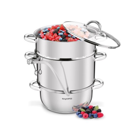 Sokownik parowy ze stali nierdzewnej na indukcję srebrny 8L