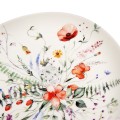 Talerz deserowy porcelanowy biały maki kwiaty 20,5cm 15302
