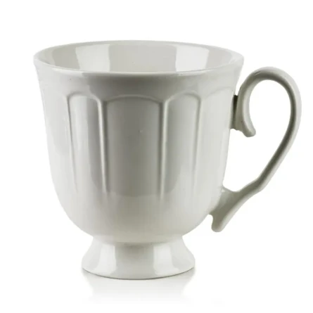 Kubek porcelanowy do kawy i herbaty elegancki pojemny biały 450ml