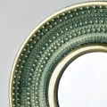 Lustro dekoracyjne eleganckie zielono złote 29cm 15723