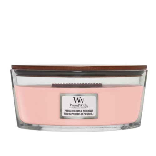 WoodWick Pressed Blooms &amp; Patchouli Świeca Elipsa zapachowa