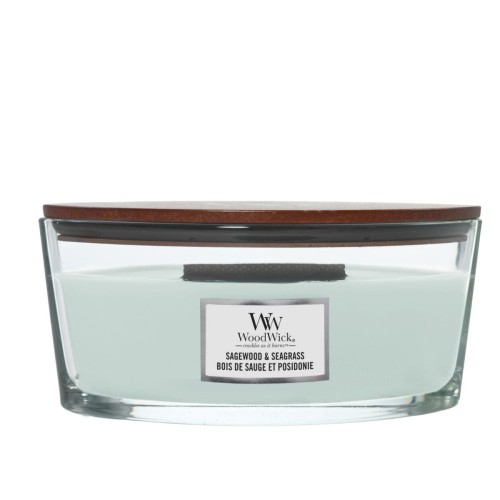 WoodWick Sagewood &amp; Seagrass Świeca Elipsa zapachowa