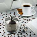 Cukiernica z łyżeczką i pokrywką ze stali nierdzewnej srebrna 560ml 15884