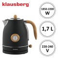 Czajnik elektryczny z termometrem, stal nierdzewna, czarny z drewnem, 1,7l, 1850-2200W, Klausberg, KB-7907 (2).jpeg 16038