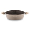 Patelnia na indukcję aluminiowa krótkie uchwyty z pokrywką 28cm 16218