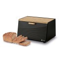 Chlebak stalowy nowoczesny na pieczywo czarny 16221
