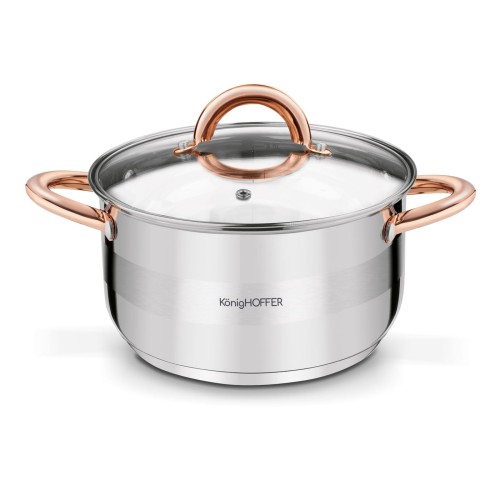 Garnek na indukcję gaz ze stali nierdzewnej srebrny 3,4L