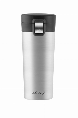 Kubek termiczny do kawy herbaty nowoczesny srebrny 400ml