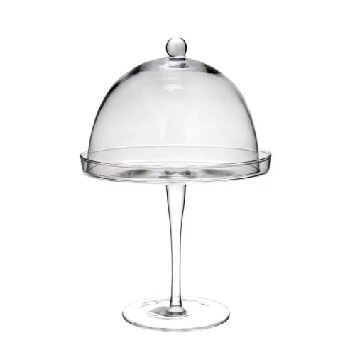 Salaterka na nodze z kloszem elegancka 24cm