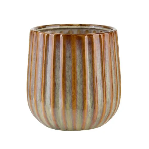 Osłonka doniczka stylowa nowoczesna beżowa 16cm