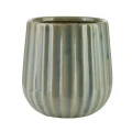 Osłonka doniczka nowoczesna ceramiczna turkusowa 16cm 16492