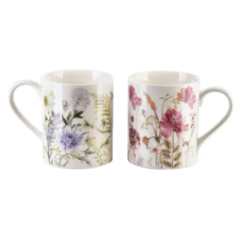 Komplet 2 kubków z uchem nowoczesnych porcelanowych 400ml