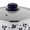 Komplet garnków emaliowanych ze szklanymi pokrywkami 8 elementów 16528
