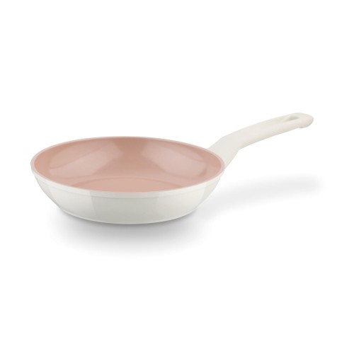 Patelnia na indukcję z powłoką ceramiczną aluminiowa kremowa 20cm