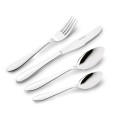 Zestaw sztućców nierdzewnych na 6 osób 24 elementy srebrne 16551