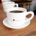 Komplet 2 kubków filiżanek z uchem ceramicznych serce 200ml 16616