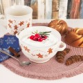 Miska bulionówka ceramiczna pierniki biała 750ml 16624