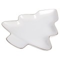 Talerz porcelanowy na przekąski świąteczny choinka 20cm 16642