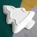 Talerz porcelanowy na przekąski świąteczny choinka 20cm 16646