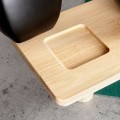 Miseczki na przekąski ceramiczne czarne na tacy 7 elementów 50cm 16660