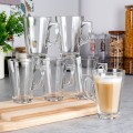 Zestaw 6 szklanek z uchwytem do herbaty i kawy latte 255ml 16675