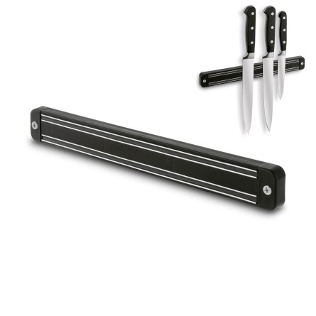 Listwa magnetyczna na noże 28 cm czarna