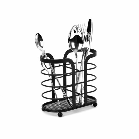 Ociekacz na sztućce elegancki wygodny metalowy czarny