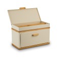 Chlebak stalowy dwupoziomowy nowoczesny + schowek kremowy 17910