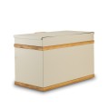 Chlebak stalowy dwupoziomowy nowoczesny + schowek kremowy 17911